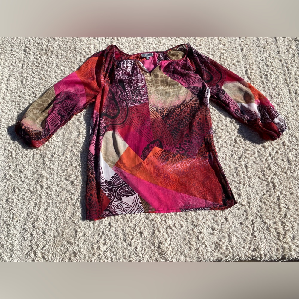 JM Collection: Colorful Blouse - Picture 8 of 16